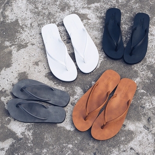 情侣人字拖男女沙滩鞋 slippers 学生耐磨外穿拖鞋 防滑夹脚凉拖韩版