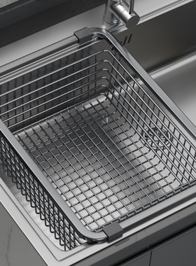 沥水篮厨房水槽304不锈钢沥水槽沥水架洗菜盆水池滤水篮碗盘碟架