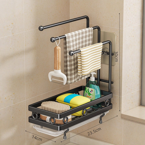 免打孔通风沥水抹布沥水架置物架