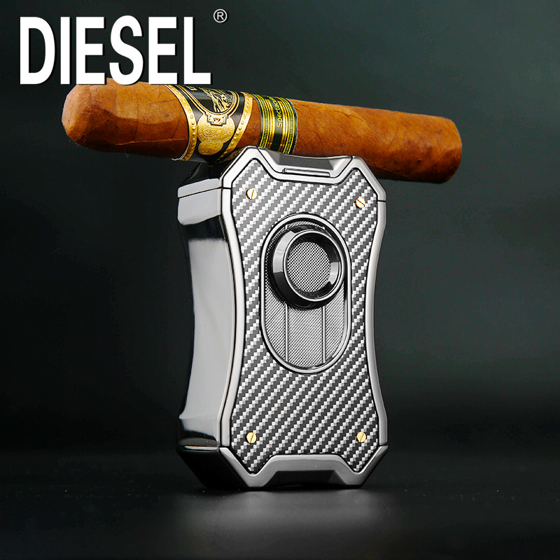 diesel高端打火机男士送礼电子直冲个性创意防风蓝焰雪茄打火机