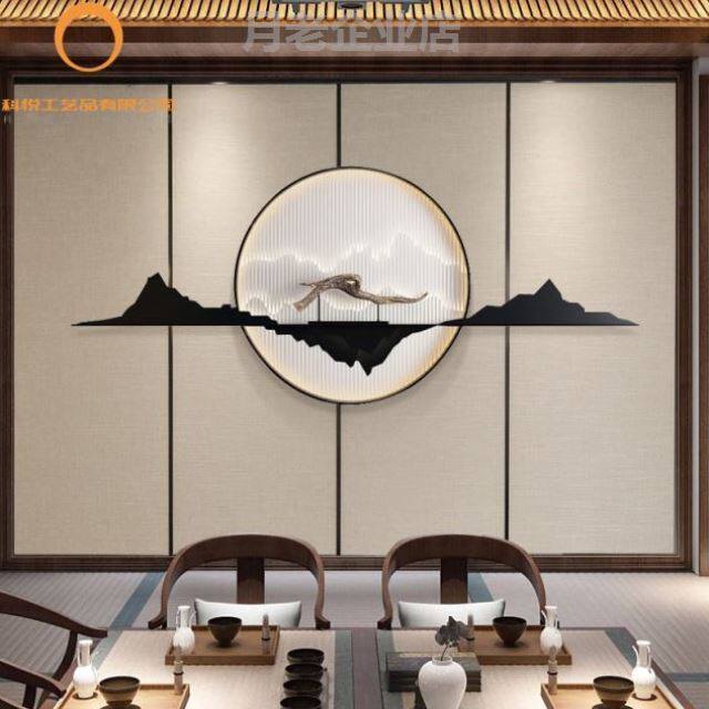 新中式家居客厅沙发电视背景墙装饰挂件玄关墙面创意立体金属壁挂|msdalam kategori Aksesori rumah, mural - dari Buy2taobao.com untuk memberikan perkhidmatan ejen Taobao profesional membeli