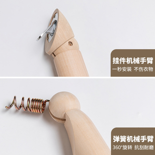 模特道具男女小孩实木手臂配件高档电镀挂件手可活动关节机械手掌