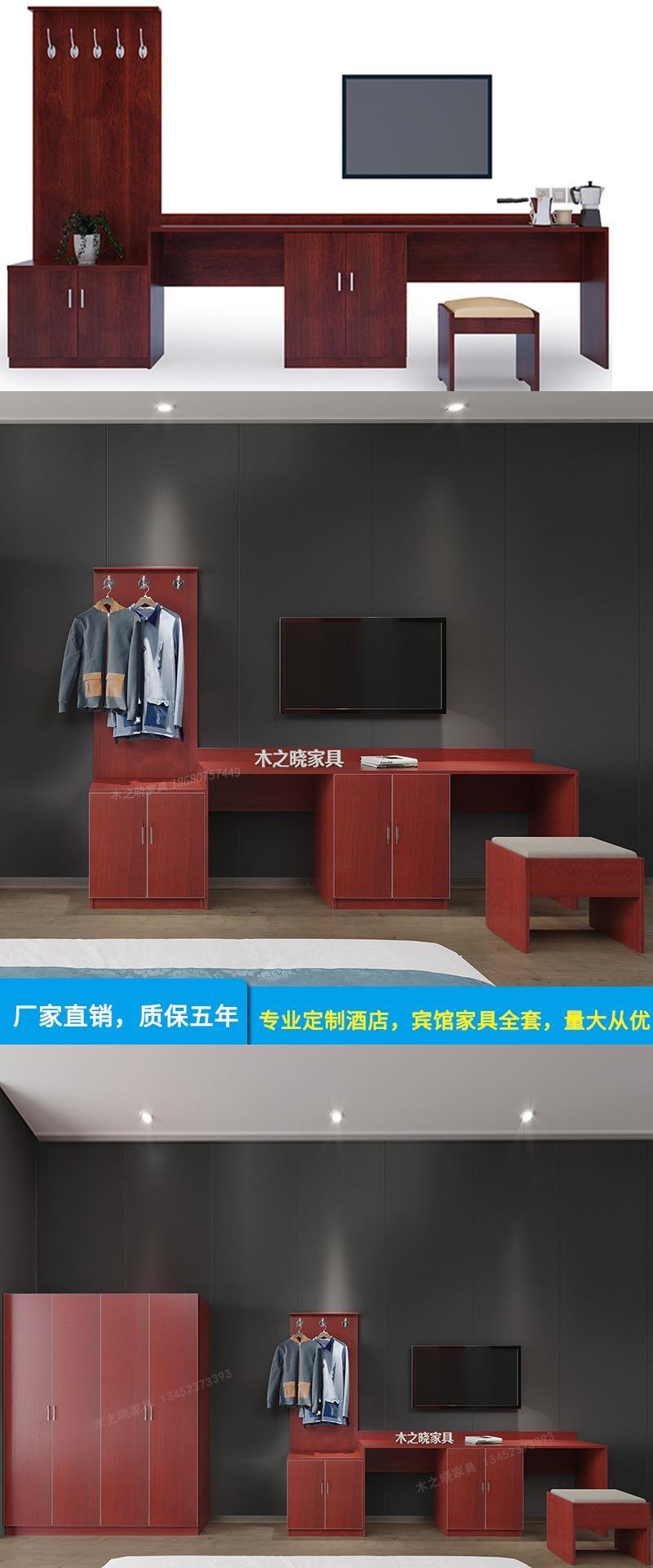 Tùy chỉnh nội thất khách sạn căn hộ khách sạn căn hộ TV tủ máy tính bàn hành lý giá viết bàn kết hợp bàn - Nội thất khách sạn