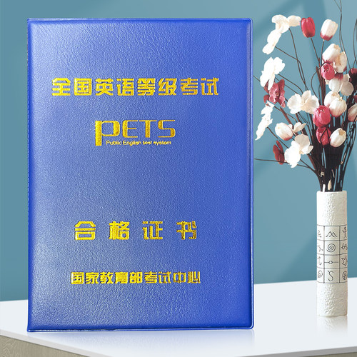英语B5证书外壳保护套皮革烫金