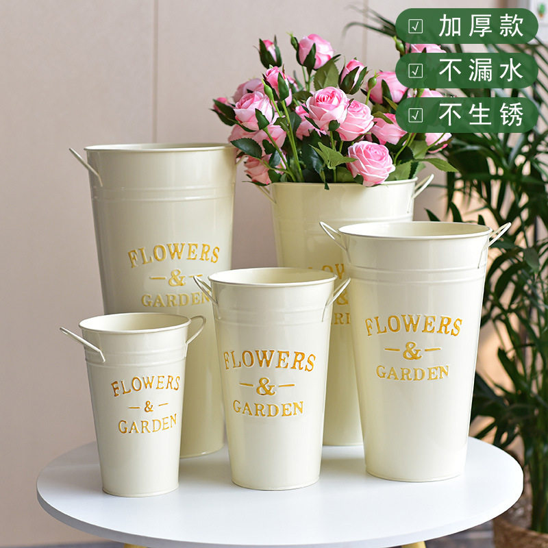 北欧铁艺大号落地醒花桶