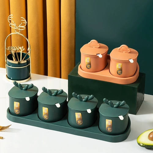 Северная минималистская световая роскошная пластиковая пластиковая настенная приправа банка соляная моносако горшка кухонная приправа ящик приправы приправы