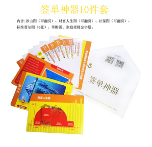 保险公司新人展业培训拜访工具财富人生图冰山图签单神器观念导入