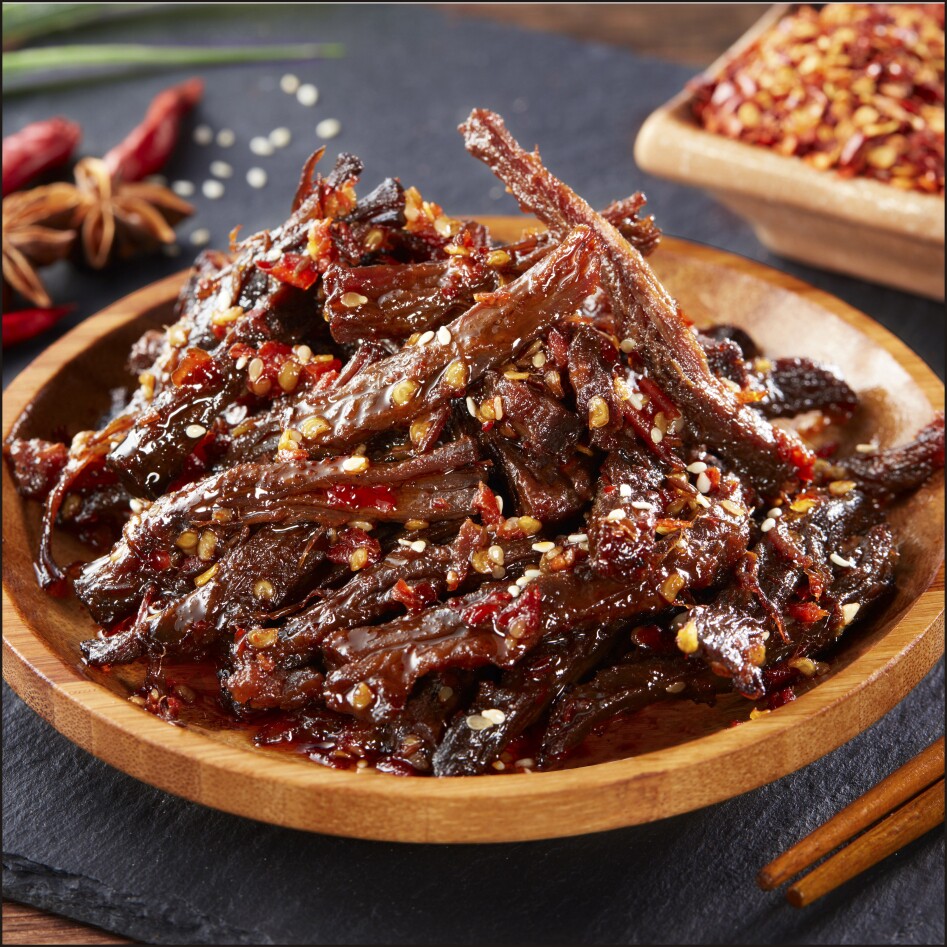 湖南特产手撕牛肉干麻辣味真空包装100克办公室手工零食