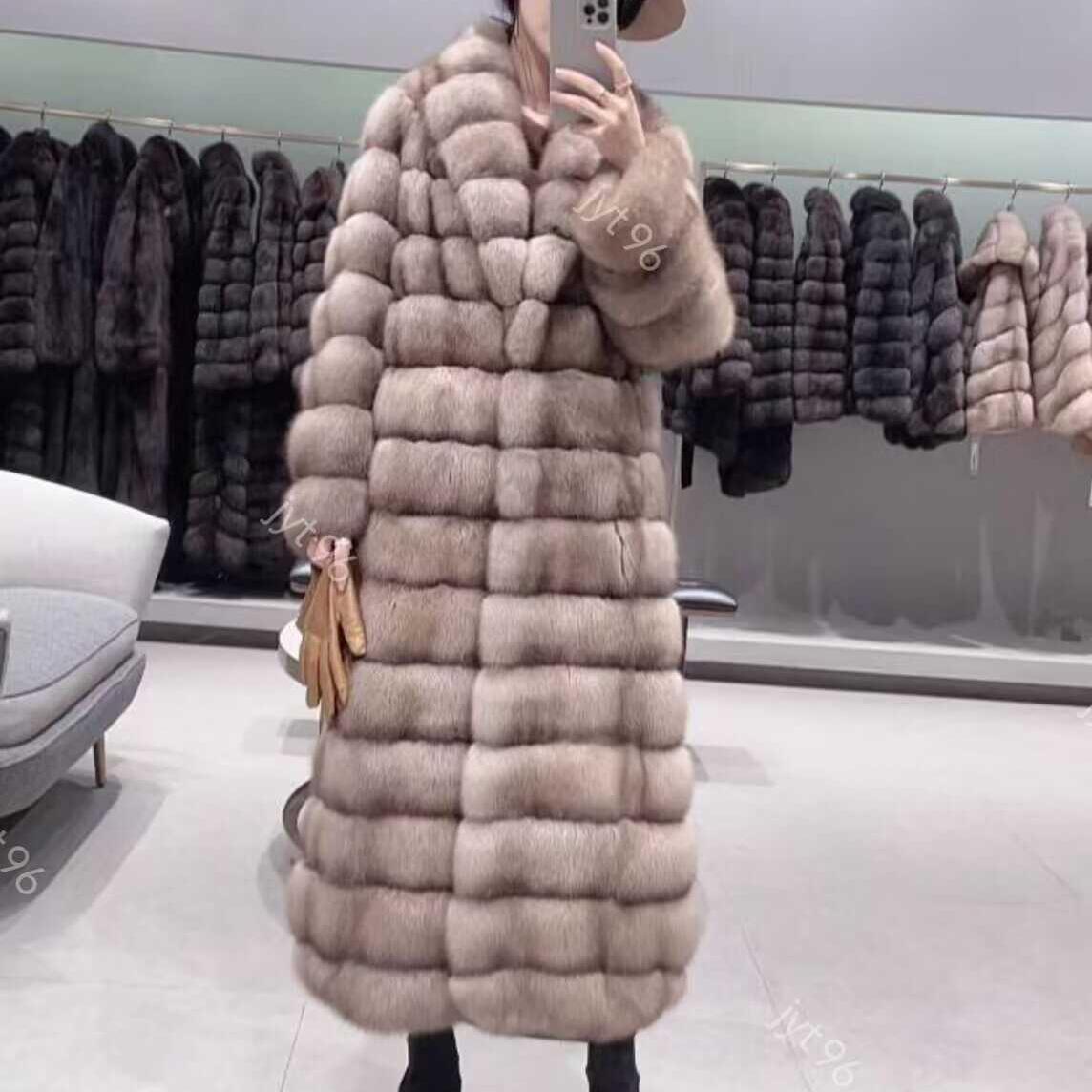 超长款专属定制整貂貂皮大衣高奢