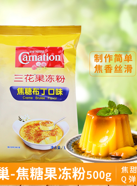 雀巢三花果冻粉焦糖布丁粉烤布蕾粉古名同款焦糖布丁甜品奶茶原料