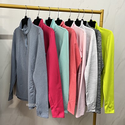 长袖速干女常规锦氨纶反光条