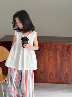 2025夏款女童韩版无袖吊带裙衫