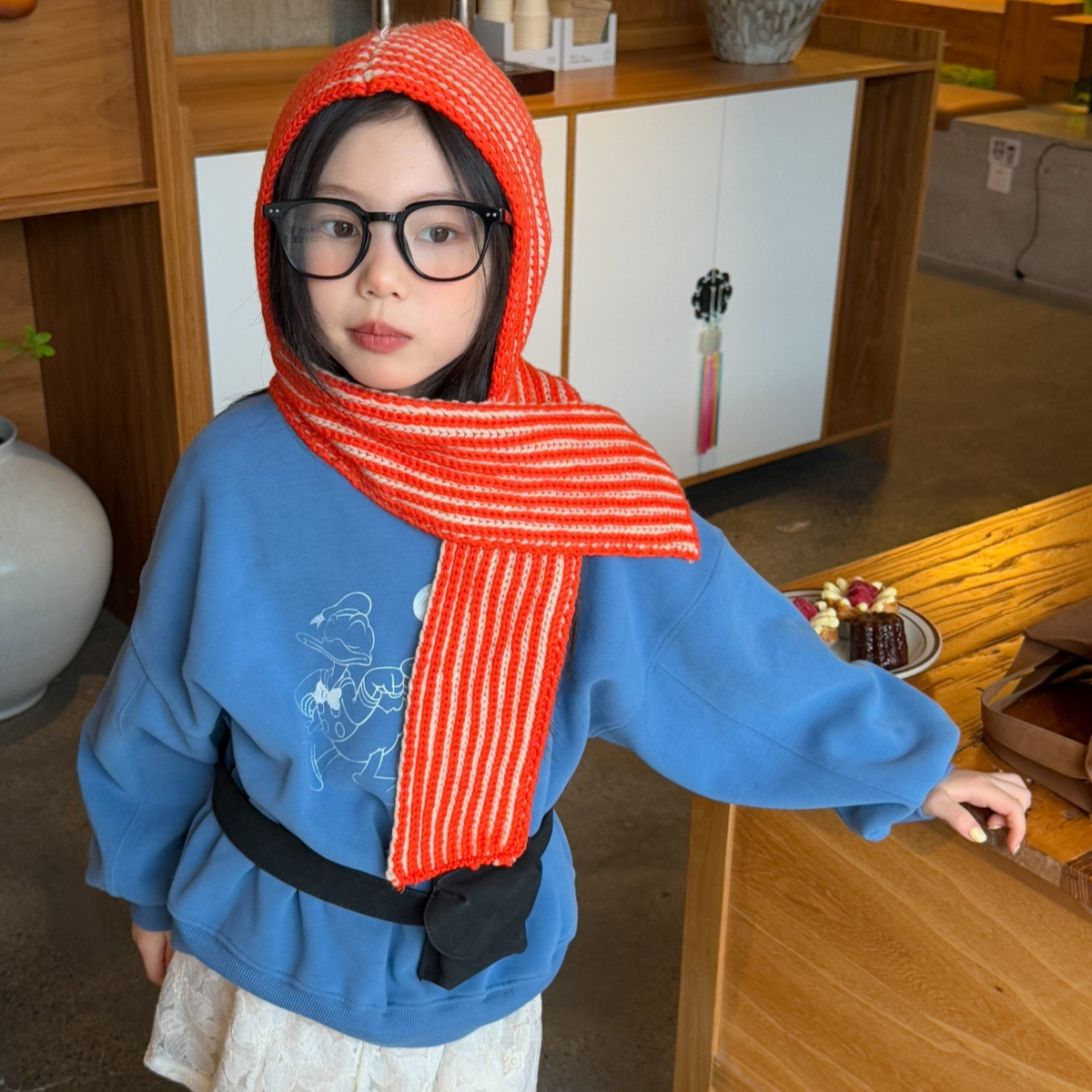 儿童米奇加绒卫衣2025秋冬新款中大童宽松保暖洋气女童套头上衣潮