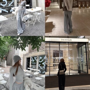 NINASTUDIO  【松弛百搭系】高腰阔腿卫裤 2色