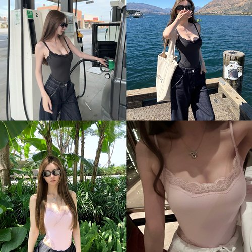 NINASTUDIO【无骨缝裸感系列】2色入 性感蕾丝连体衣 bodysuit