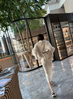 NINATUDIO 【贵气大小姐】西装领口 托斯卡纳 皮毛一体外套