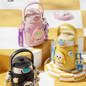 2025新款 保温杯蛋仔派对316不锈钢大容量吸管杯学生专用保温水杯