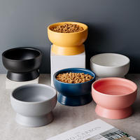 Cat bowl, ceramic cat food bowl, cervical vertebrae protection, slanted mouth bowl, anti-black chin bowl, anti-tipping, cute pet bowl, cat bowl thumbnail 8