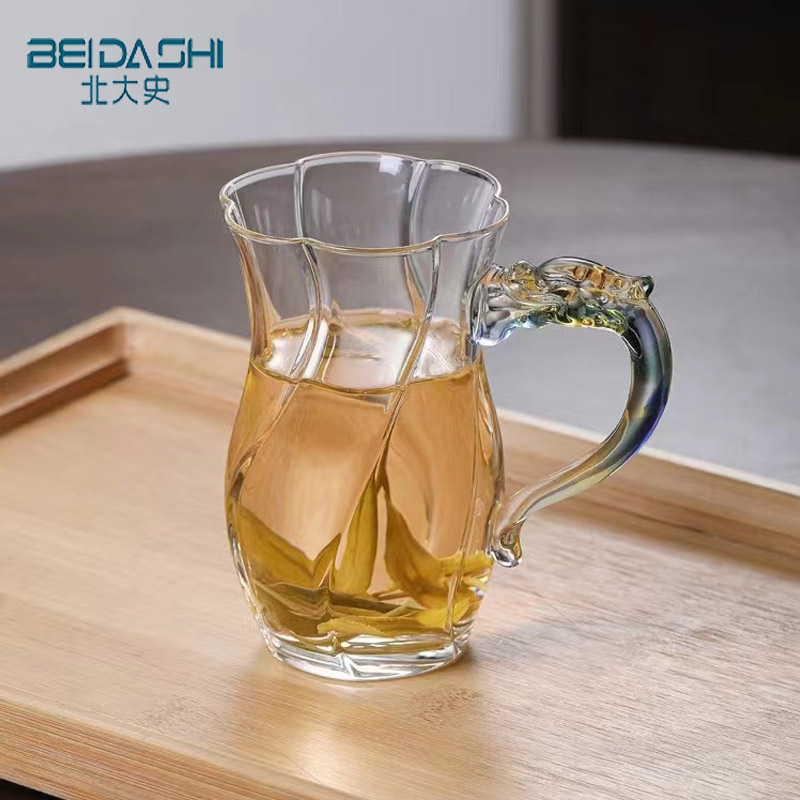 新款女士专用扭纹绿茶杯龙井茶杯图片