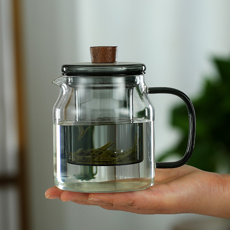 北大史简约花茶壶大号家用红茶绿茶壶耐热玻璃壶过滤茶叶泡茶壶
