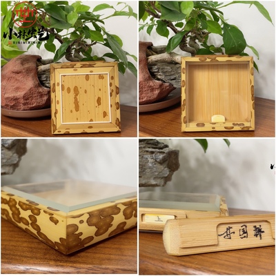 小林虫艺林国祥手工作品豹纹竹大方黄蛉盒养大中小黄蛉99*96*24mm