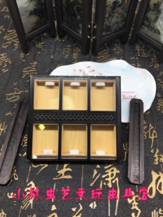 小林虫艺六格红木黄蛉盒养大黄蛉金铃子小黄蛉活体鸣虫虫具红木盒