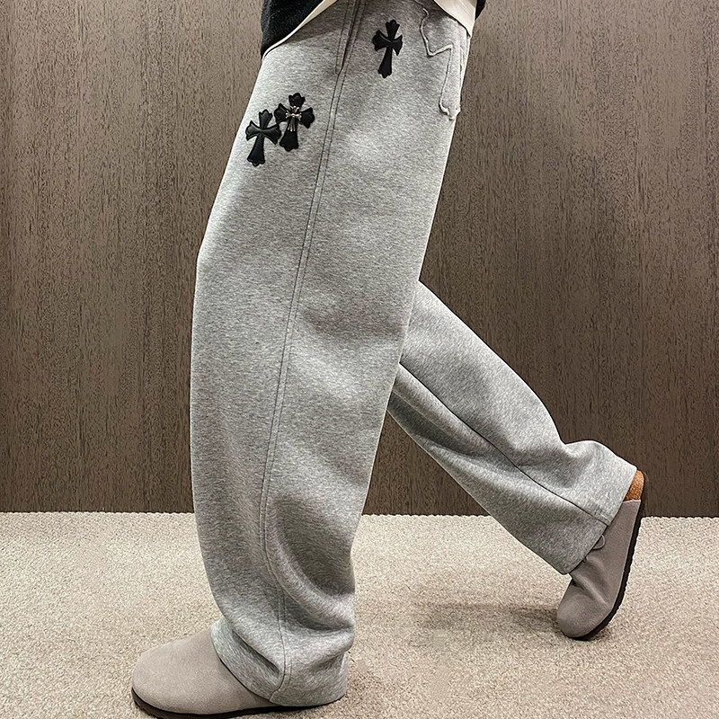 MXD UGLY冬季高定潮牌刺绣直筒卫裤男美式休闲复古裁剪logo运动裤,男装,卫裤,淘宝优惠券,粉丝福利购,淘宝优惠卷