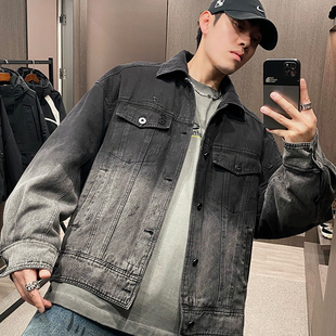 UGLY 阔版 牛仔王 冬季 做旧刺绣高级感水洗外套 渐变羽绒服 MXD