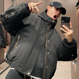 MXD 机能风铆钉连帽夹克羽绒服男防风保暖冲锋衣 UGLY2025户外工装