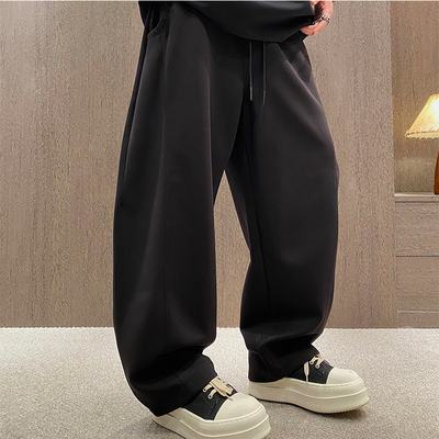 春季纯色百搭休闲阔版运动休闲裤
