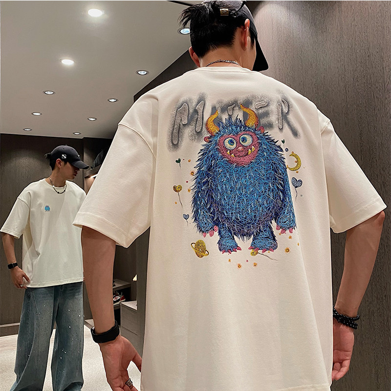 MXD UGLY2026夏季新款潮牌3D立体质感胶印小怪兽圆领透气休闲短袖