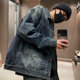 UGLY美式 复古水洗蓝四点刺绣牛仔外套男春季 新款 MXD 痞帅工装 夹克