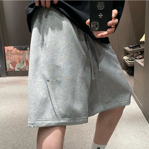 夏季纯色设计感纯色百搭五分短裤