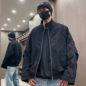 褶皱拼接长袖 MXD 外套 夹克男春季 新款 UGLY美式 复古雅痞风纯色工装