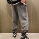 UGLY美式 潮牌背后大字母做破束脚卫裤 男冬季 MXD 渐变水洗加绒长裤