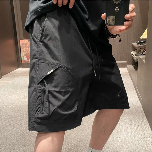 户外工装大口袋速干松紧腰短裤男
