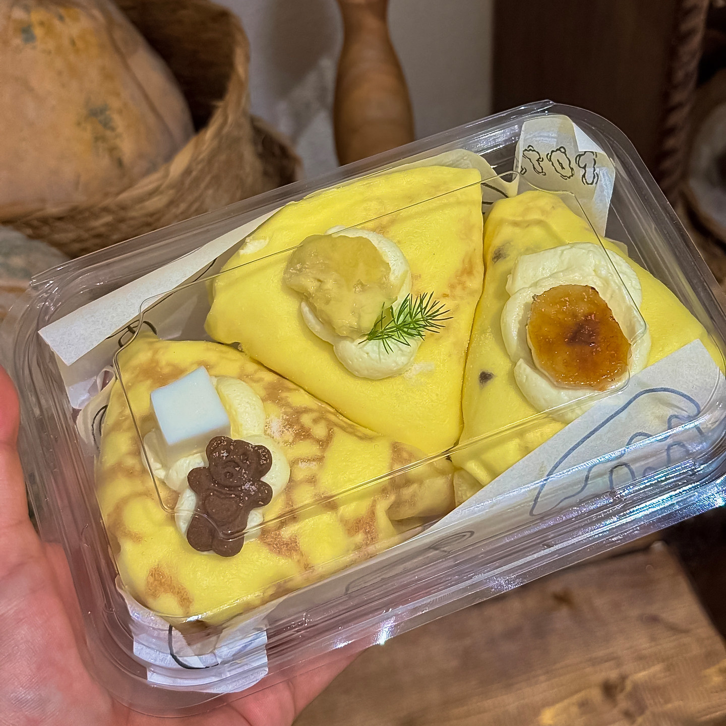 瑞丽包装香蕉榴莲可丽卷打包盒长方形包装盒透明一次性小蛋糕盒子