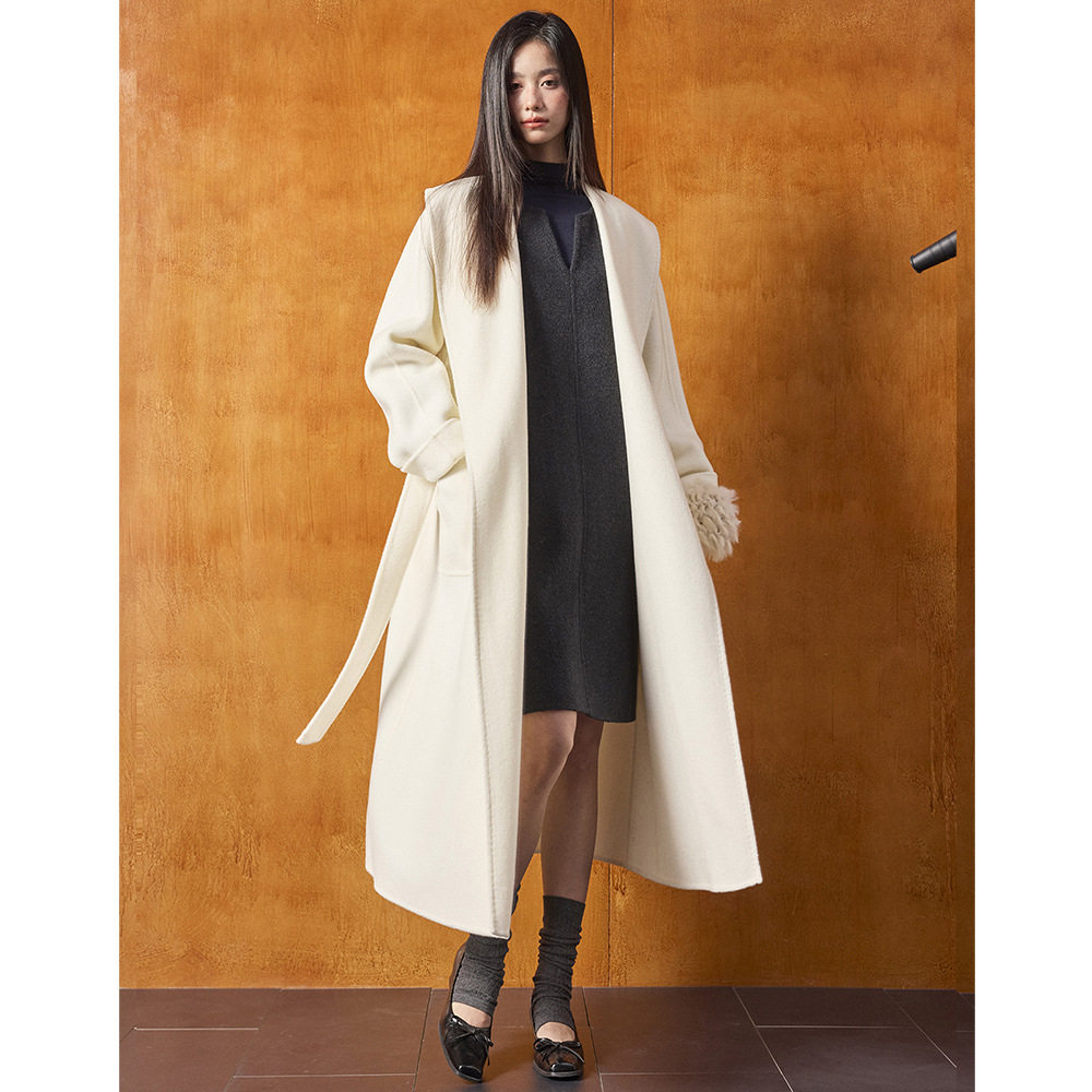 25冬新复古经典浴袍款100%羊毛双面呢慵懒长大衣外套,女装/女士精品,毛呢外套,淘宝优惠券,粉丝福利购,淘宝优惠卷