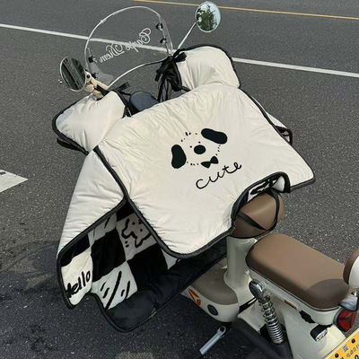 【新款】冬季电动车挡风被加绒加厚保暖防寒防风罩雅迪爱玛通用