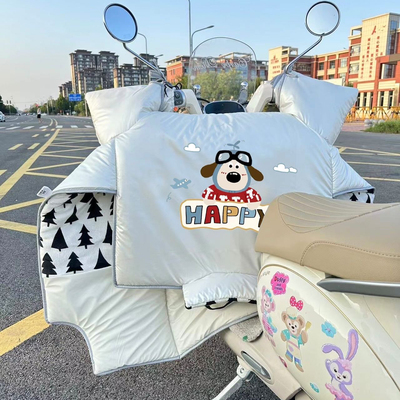 【法兰绒】电动车挡风被冬季加绒