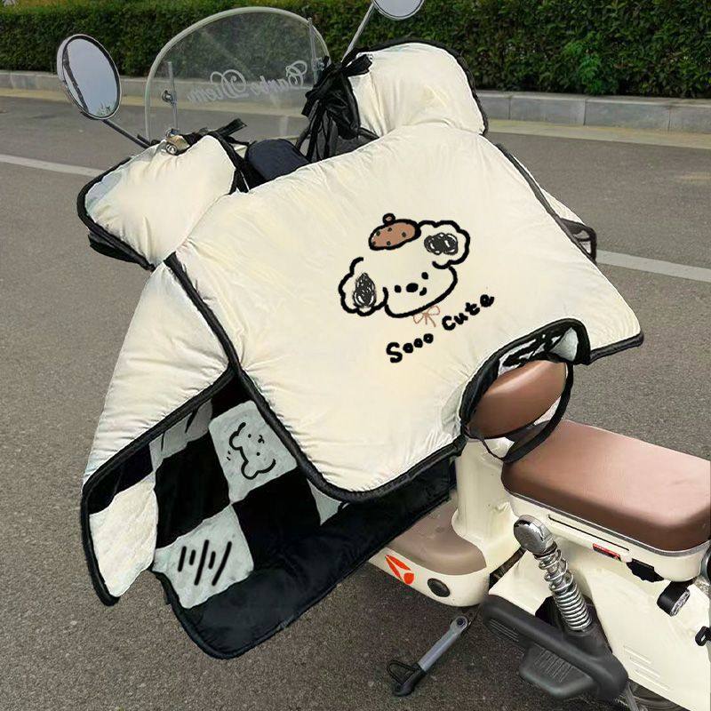 【新款】冬季电动车挡风被加绒加厚保暖防寒防风罩雅迪爱玛通用
