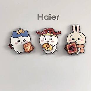 吉伊卡哇周边旋转冰箱贴chiikawa小八乌萨奇创意春联磁吸装饰摆件