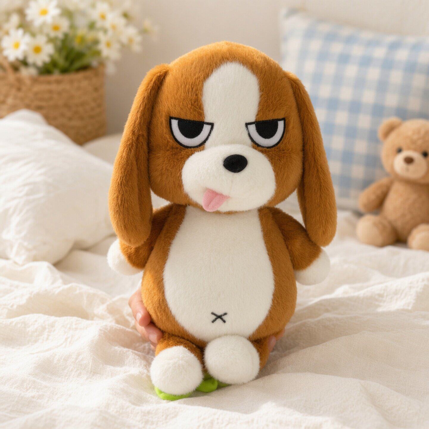 日本SINAEEY比格犬小狗公仔毛绒玩具抱枕睡觉抱可爱玩偶生日礼物