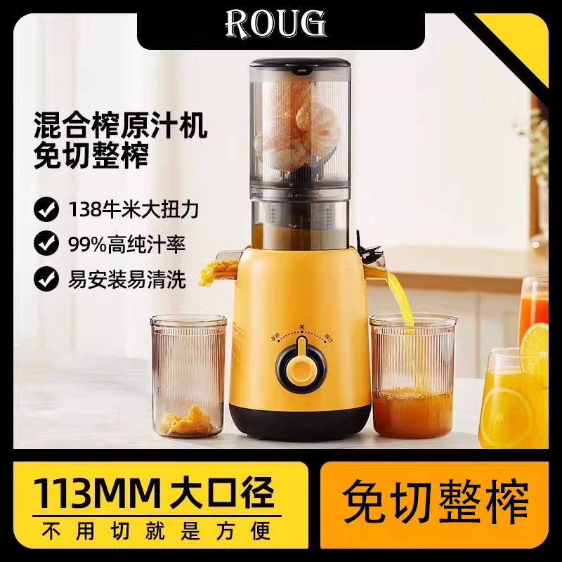 德国榨汁机汁渣分离原汁机家用自整榨动慢磨大口径鲜榨果蔬汁免切