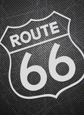 66号公路哈雷复古摩托车贴纸汽车划痕贴纸个性电动车防水反光贴花