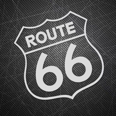 66号公路哈雷复古摩托车贴纸汽车划痕贴纸个性电动车防水反光贴花