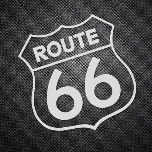66号公路哈雷复古摩托车贴纸汽车划痕贴纸个性电动车防水反光贴花
