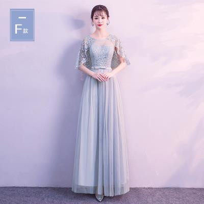 2019伴娘服长款新款韩版姐妹团礼服裙女灰色中式闺蜜装婚礼晚礼服|ruв категории Женская одежда, Cвадебные платья, платье/вечернее платье - от Buy2taobao.com для оказания профессиональной услуги покупки агента Taobao