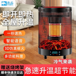 骆驼电取暖器电暖炉壁炉3D语音仿焰暖气家用全屋节能智能语音真火