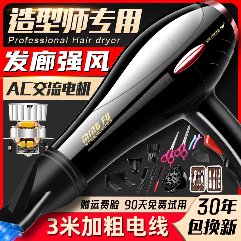 高速电吹风机家用理发店大功率发吹风筒大风力不伤发廊专用负离子